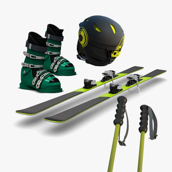 Equipo completo de esquí | Gama media adulto + casco Baqueira Beret