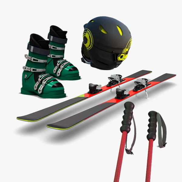Equipo completo de esquí | Gama alta adulto + casco Baqueira Beret